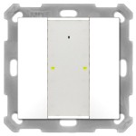 MDT BE-TA55P2.G2 KNX Taster Plus 55 2-fach, Reinweiß glänzend 