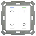 MDT BE-TAL5502.C1 KNX Taster Light 55 2-fach, RGBW, Reinweiß glänzend, Jalousie_Schalten 
