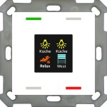 MDT BE-TAS5504.01 KNX Taster Smart 55 4-fach mit Farbdisplay, Reinweiß glänzend 