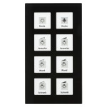 MDT RF-GTT8S.01 KNX RF+ Funk Glastaster Plus 8-fach mit Aktor, Schwarz 