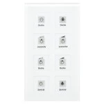 MDT RF-GTT8W.01 KNX RF+ Funk Glastaster Plus 8-fach mit Aktor, Weiß 