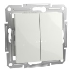 Schneider Electric Doppeltaster UP, weiß, Asfora, EPH1170121D 