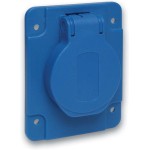 Schneider Electric PKS61B Schukosteckdose, blau, 2p+E, 10/16A, 250 V, für DE, IP54, 65x85mm 