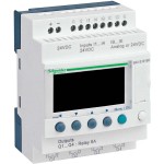 Schneider Electric SR2B121BD SPS-Steuerrelais, Zelio Logic, kompakte Ausführung, 12 E/A, 24 VDC, Display, Uhr, Relaisausgänge 
