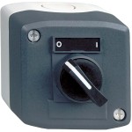 Schneider Electric XALD134 Aufbaugehäuse, Harmony XALD, Kunststoff, dunkelgrau, 1 Wahlschalter, O-I, 22mm, 1S 