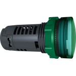 Schneider Electric XB5EVB3 Leuchtmelder, Harmony XB5, Kunststoff, Monoblock, grün, 22mm, universelle LED, glatte Kalotte, 24V ACDC 