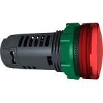 Schneider Electric XB5EVB4 Leuchtmelder, Harmony XB5, Kunststoff, Monoblock, rot, 22mm, universelle LED, glatte Kalotte, 24V ACDC 