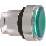 Schneider Electric ZB4BH033 Leuchtdrucktaster, Frontelement, Harmony XB4, Metall, 22mm, grün, unbeschriftet, für universelle LED, rastend 