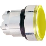 Schneider Electric ZB4BW353 Leuchtdrucktaster, Frontelement, Harmony XB4, Metall, 22mm, orange, unbeschriftet, tastend, für universelle LED 