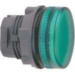 Schneider Electric ZB5AV033 Leuchtmelder, Frontelement, Harmony XB5, Kunststoff, 22mm, grün, für universelle LED, glatte Kalotte 