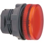 Schneider Electric ZB5AV04 Leuchtmelder, Frontelement, Harmony XB5, Kunststoff, 22mm, rot, für Glühlampe BA9s, glatte Kalotte 