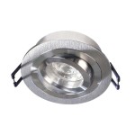 Deko-Light 110222 Einbaustrahler, Modula Round, Tilt, 1x max 35 W MR16, Silber, Spannungskonstant, 