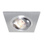 Deko-Light 110421 Einbaustrahler, Modula I Eckig, Tilt, 1x max 35 W MR16, Silber, Spannungskonstan 