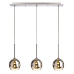 Deko-Light 342115 Pendelleuchte, Bunda, 3x max. 28 W G9, Silber, 220-240 V/AC, 50 / 60 Hz, IP 20 