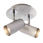 Deko-Light 348086 Deckenaufbauleuchte, Indi II, 2x max. 50 W GU10, Silber, 220-240 V/AC, 50 / 60 H 