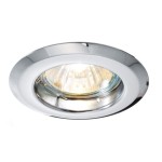 Deko-Light 442052 Einbaustrahler, Rund, 1x max 50 W MR16, Silber, Spannungskonstant, 12 V/AC/DC, I 