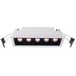 Deko-Light 565250 Einbaustrahler, Ceti 5, 10 W, 3000 K, Weiß, Stromkonstant, 14-15 V/DC, Bemessung 