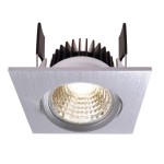 Deko-Light 565282 Einbaustrahler, COB-68-350mA-2700K-Eckig-Silber, Stromkonstant, 16-17 V/DC, Beme 
