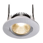 Deko-Light 565303 Einbaustrahler, COB-68-24V-8,5 W-2700K-Rund-Silber, Spannungskonstant, 24 V/DC, 