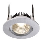 Deko-Light 565305 Einbaustrahler, COB-68-24V-8,5 W-4000K-Rund-Tilt-Silber, Spannungskonstant, 24 V 