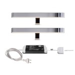 Deko-Light 620021 Möbelaufbauleuchte, Bundle, Spiegel Line II 2x, 12 W, 3000 K, Silber, 220-240 V/ 