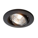 Deko-Light 686864 Einbaustrahler, Basic Rund, Tilt, 1x max 50 W MR16, Schwarz, Spannungskonstant, 