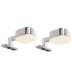 Deko-Light 687088 Möbelaufbauleuchte, Cursa 2er Set, 8,8 W, 2700 K, Silber, 220-240 V/AC, 50 / 60 