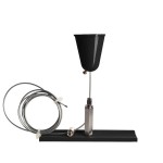 Deko-Light 710050 3-Phasen Schienensystem, D Line/Dali Seilabhängungshalter mit Deckenrosette 1,5m 