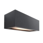Deko-Light 730330 Wandaufbauleuchte, Rilongo A Up and Down, 1x max. 18 W E27, Grau, 220-240 V/AC, 