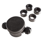 Deko-Light 930578 Elektrisches Montagezubehör, Outdoor 2-fach-Verteiler rund f. Kabel 5-12mm, 0.5- 