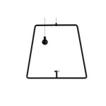 Deko-Light 930626 Mechanisches Systemzubehör, Pendel für Magnetleuchte Miram Schwarz, Breite: 205 