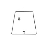 Deko-Light 930627 Mechanisches Systemzubehör, Pendel für Magnetleuchte Miram Grau, Breite: 205 mm, 