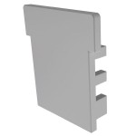 Deko-Light 981021 Profil Endkappe, Endkappe I-EU-01-12 Set 2 Stk, Grau, Kunststoff, Länge: 30 mm, 
