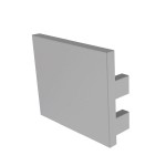 Deko-Light 981031 Profil Endkappe, Endkappe I-AU-05-15 Set 2 Stk, Grau, Kunststoff, Länge: 24 mm, 