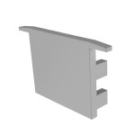 Deko-Light 981041 Profil Endkappe, Endkappe I-ET-05-15 Set 2 Stk, Grau, Kunststoff, Länge: 34 mm, 