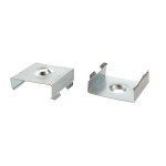 Deko-Light 987008 Profil Halteklammer, 2er Set Halteklammern für AU-15, Metall, Länge: 20 mm, Brei 