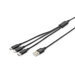 ASSMANN AK-300160-010-S DIGITUS 3-in-1 Ladekabel 