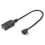 ASSMANN AK-300313-002-S DIGITUS USB Adapter / Konverter, OTG, micro B/St - A/Bu, 0,15m 