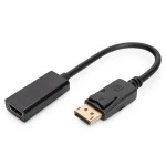 Digitus AK-340408-001-S DisplayPort Adapter / Konverter DP/St HDMI Typ A/Bu 0,15 Meter 