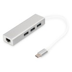 ASSMANN DA-70255 DIGITUS USB Typ C™ 3-Port Hub + Gigabit Ethernet 