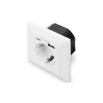 ASSMANN DA-70615 DIGITUS Sicherheits-Steckdose für Unterputzmontage mit 1 x USB Type-C™, 1 x USB A 