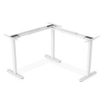 Digitus DA-90453 Elektrisch höhenverstellbares Tischgestell, 90° L-Form, Triple-Motor, 2-Stufen, Weiß 