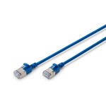 Digitus DK-1632-A-005S-B CAT 6A F-FTP Slim Patchkabel, 0,5m, Blau 