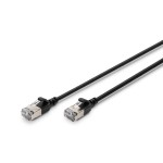Digitus DK-1632-A-005S-BL CAT 6A F-FTP Slim Patchkabel, 0,5m, Schwarz 