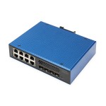 Digitus DN-651161 Industrieller 8+4 10G Uplink Port L3 managed Gigabit Ethernet PoE Switch 