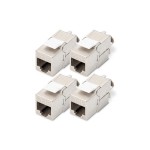 Digitus DN-93615-4 CAT 6A Keystone Modul, geschirmt, werkzeugfreier Montageanschluss - 4 Stk. 