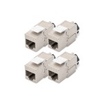 Digitus DN-93617-4 CAT 6A Keystone Modul, geschirmt mit intelligentem Kabelmanager - 4 Stk. 