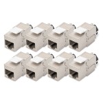 Digitus DN-93617-8 CAT 6A Keystone Modul, geschirmt mit intelligentem Kabelmanager - 8 Stk. 