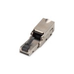 Digitus DN-93636 CAT 6A Feldstecker abwinkelbar, STP mit Staubschutzkappe, Knickschutz 