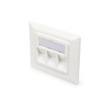 ASSMANN DN-93821 DIGITUS Leerdose für Keystone Module, Rahmen 80x80 mm + Zentralplatte 50x50 mm 